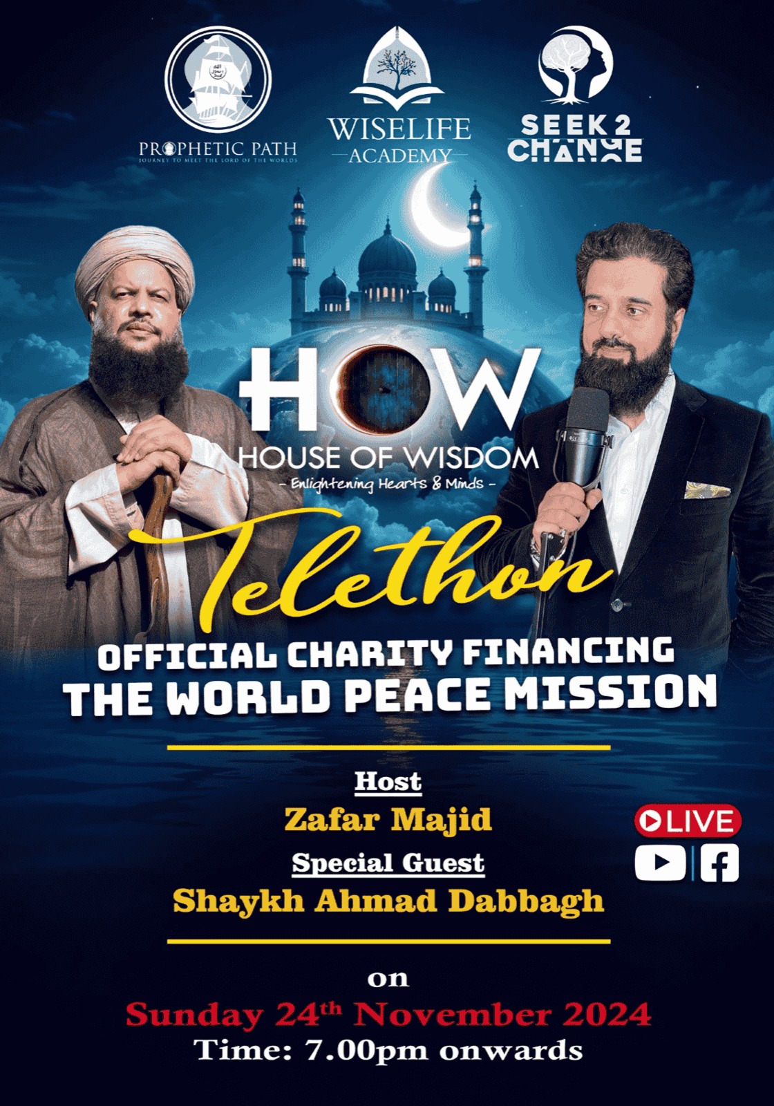 Image representing the event: Telethon ( The World Peace Mission )